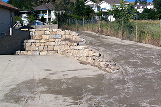 Natural stone driveway easment
