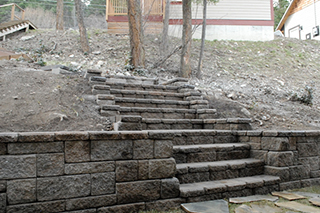 Cultured stone stairs