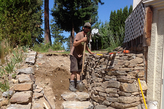 Building natural stone stairs