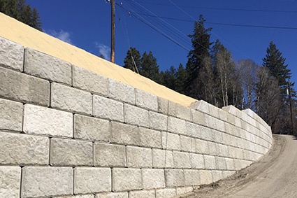 Allan Block engineered retaining wall